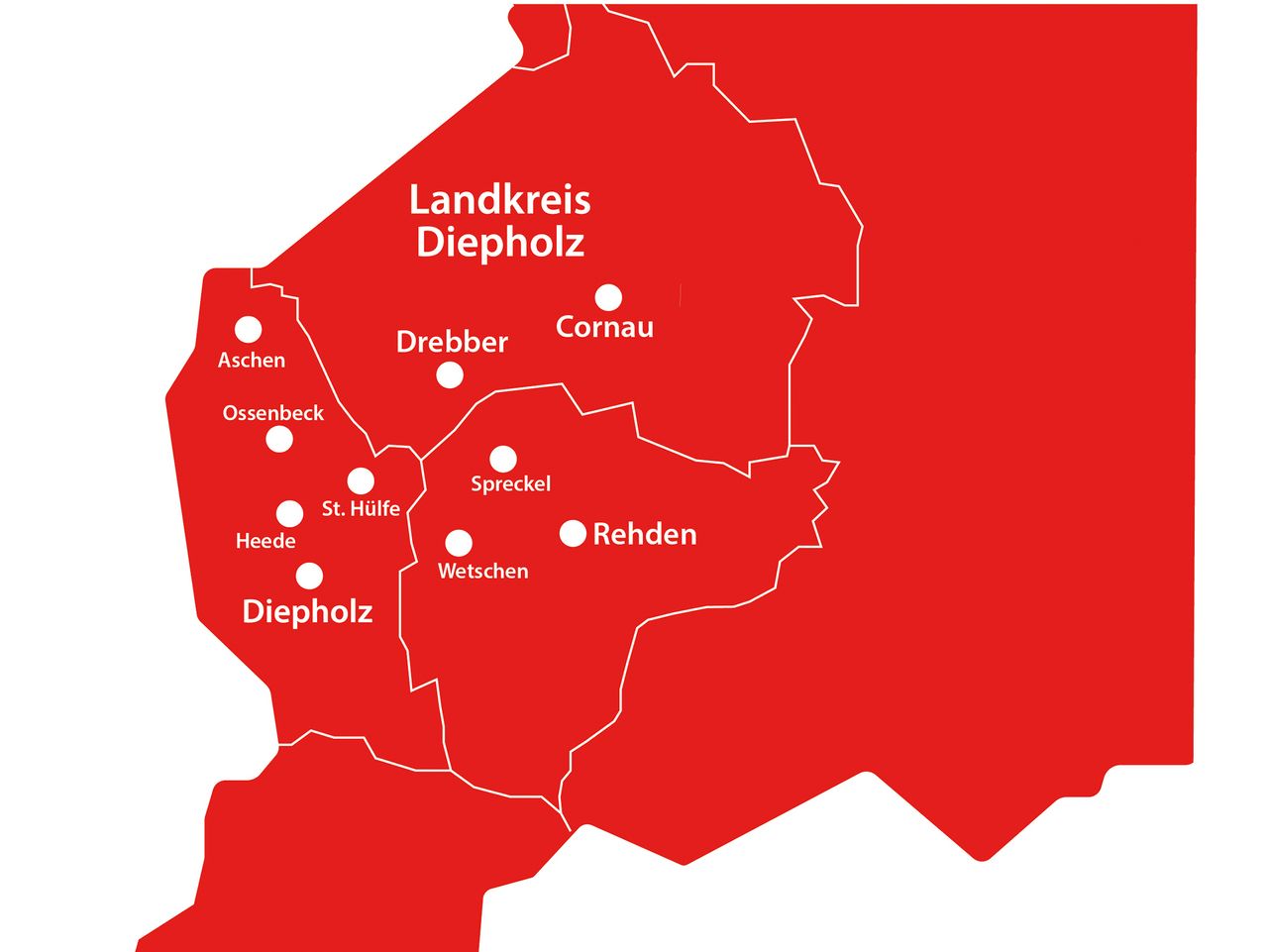 Lagekarte Landkreis Diepholz