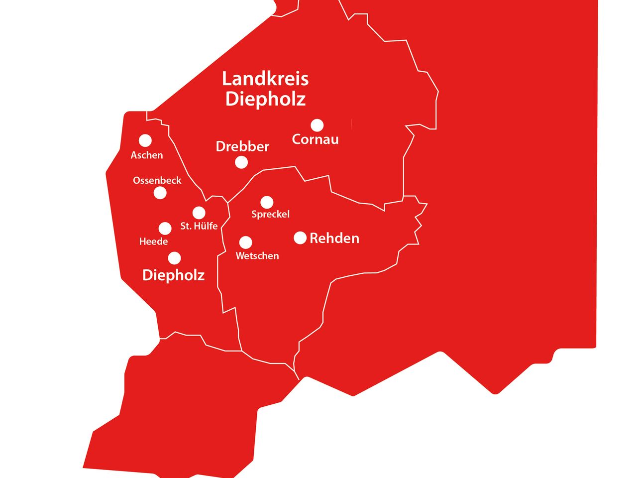 Lagekarte Landkreis Diepholz