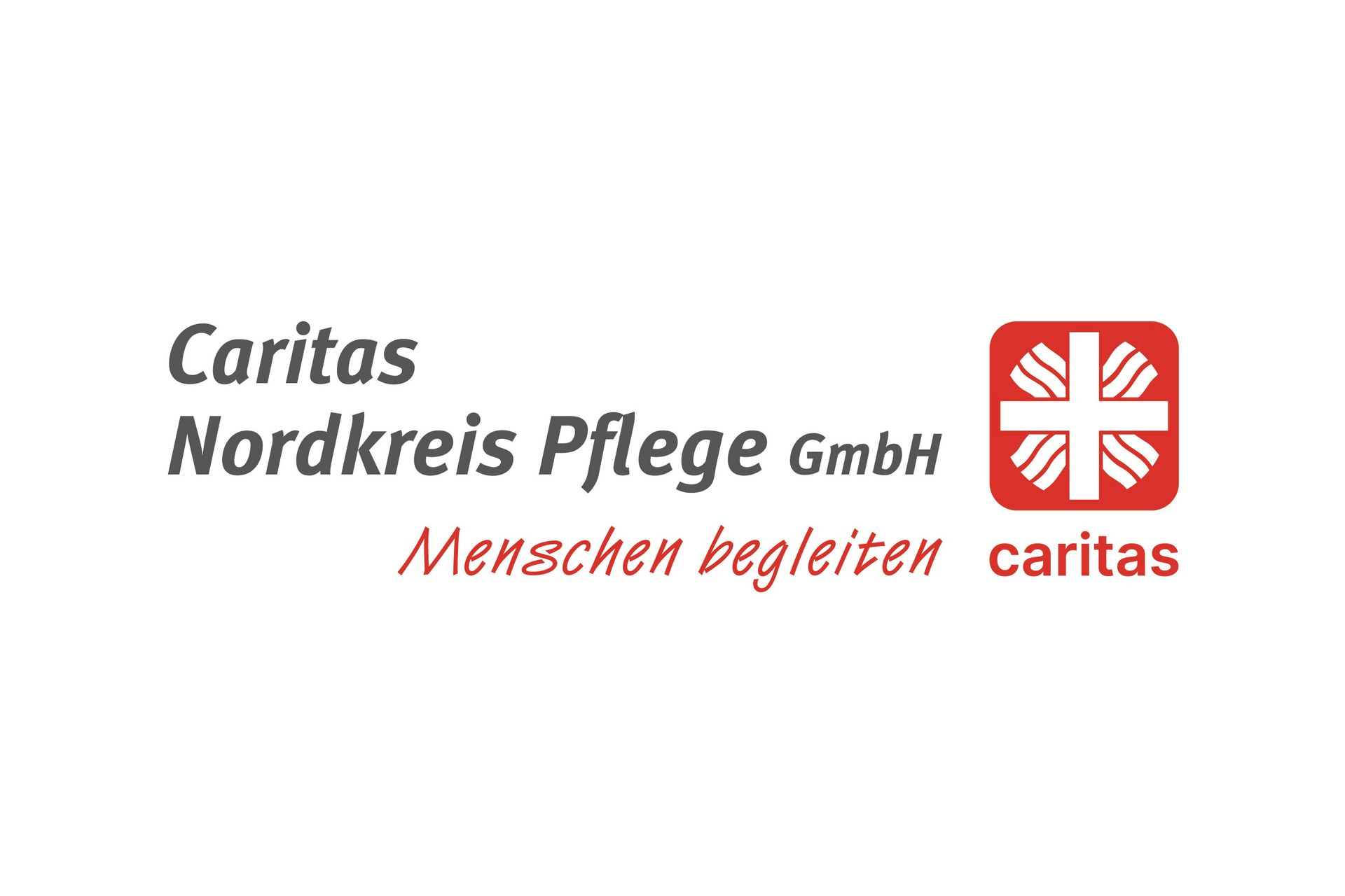 Das Caritas Nordkreis Pflege Logo vor weißen Hintergrund