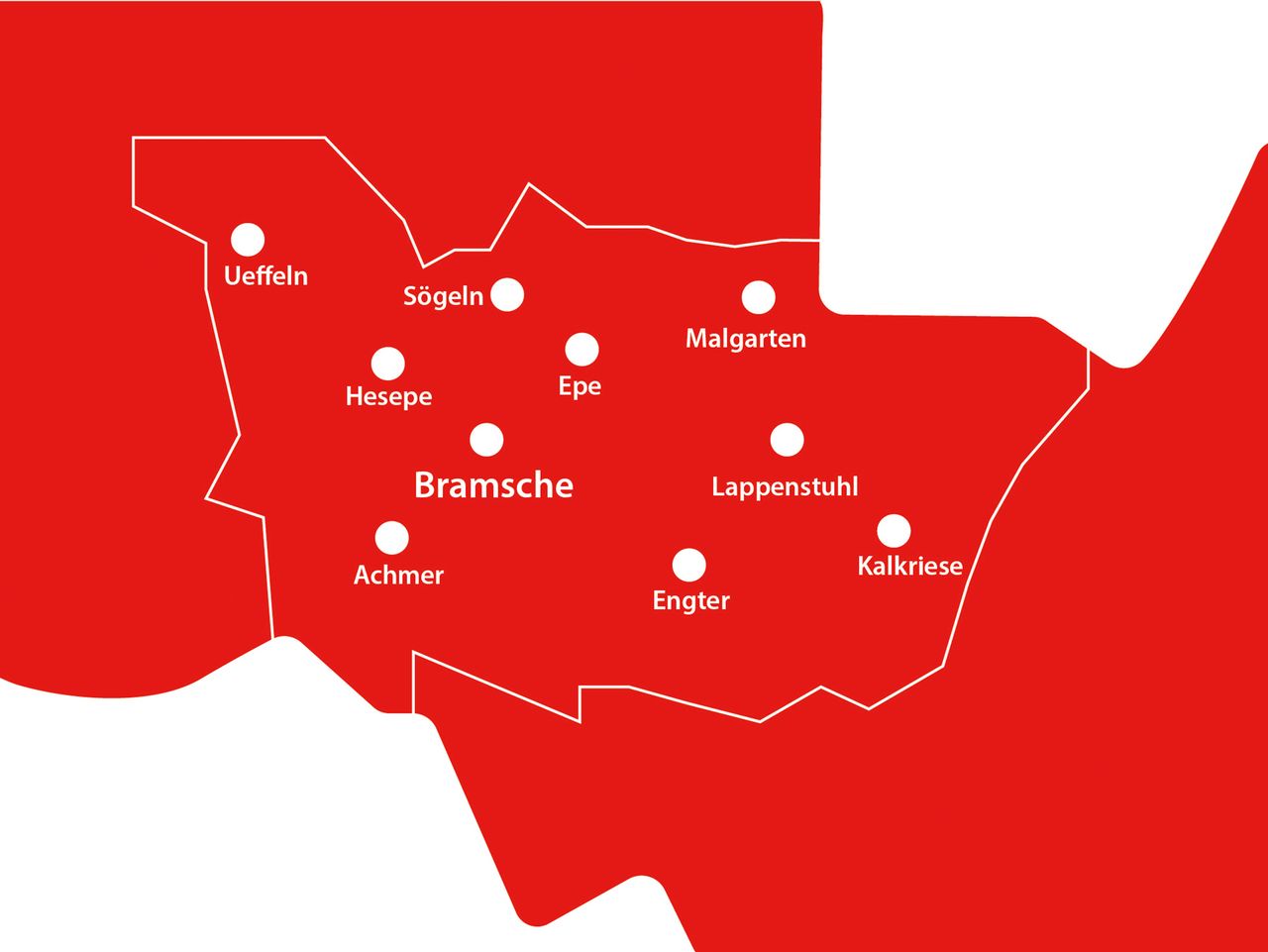 Lagekarte Pflegedienst Bramsche 
