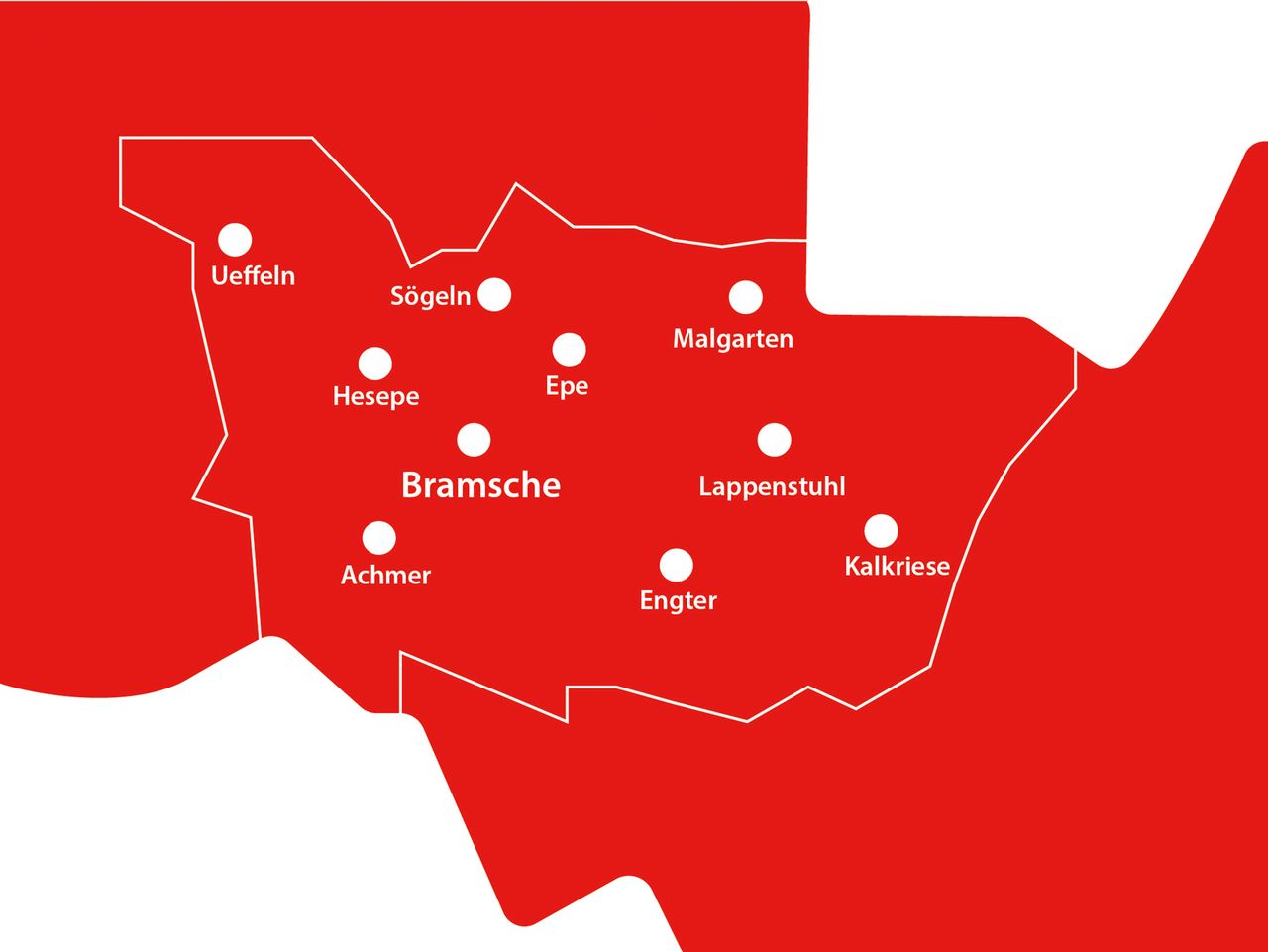 Lagekarte Pflegedienst Bramsche 